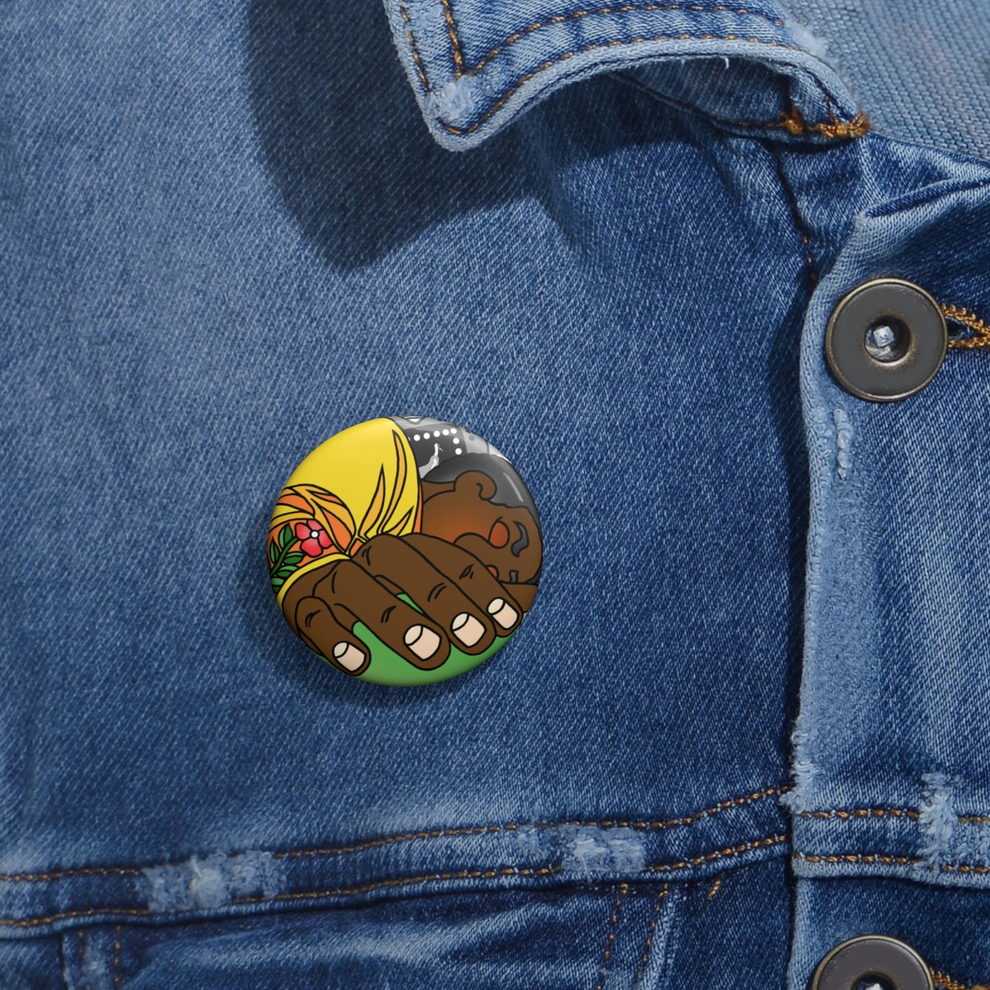 The Day that Goso Fell Custom Pin Buttons