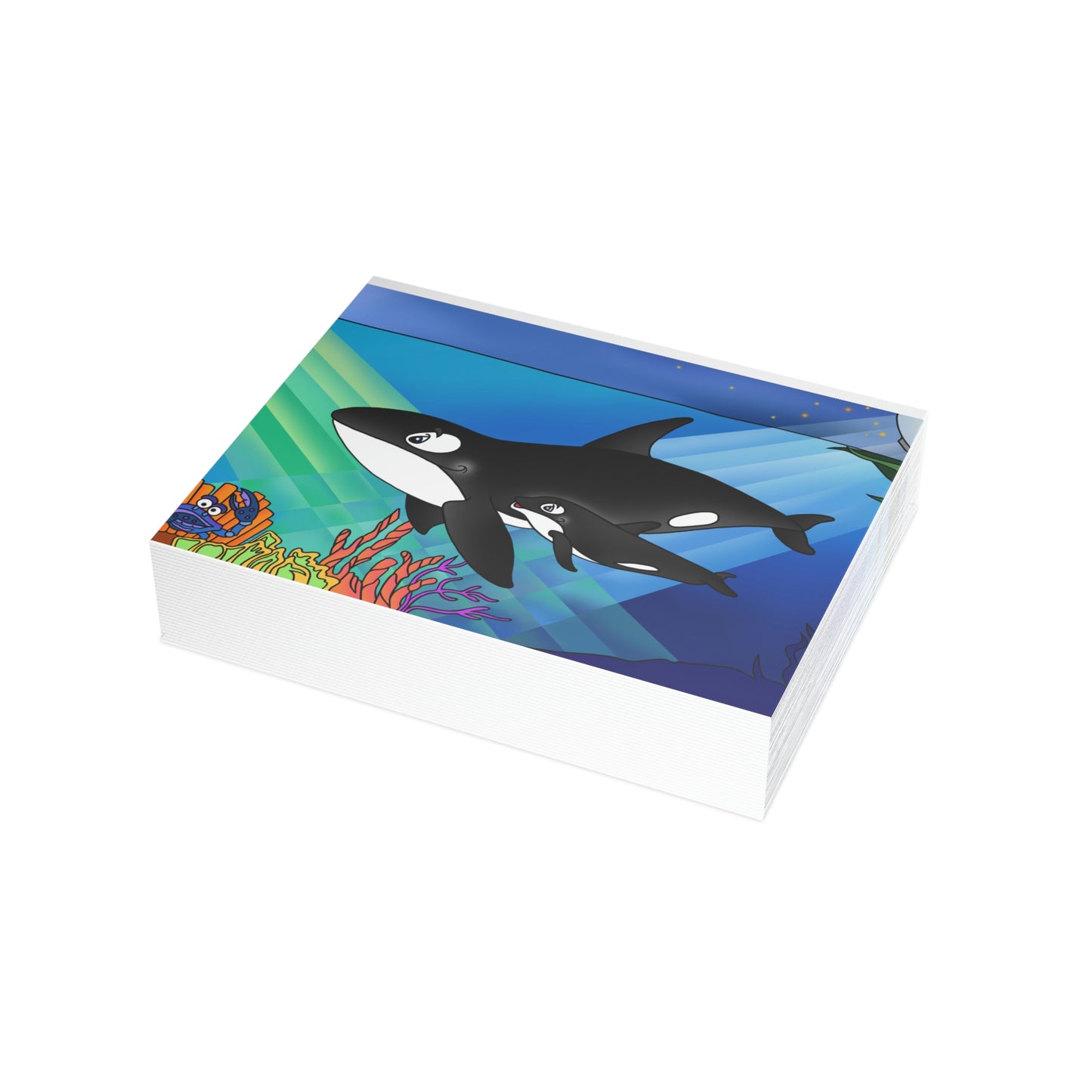 Orcas Greeting Cards (1, 10, 30, and 50pcs)