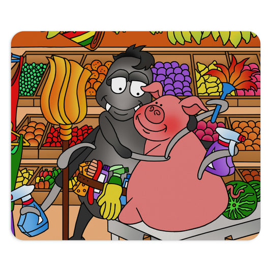 Anansi and the Market Pig Rectangle Mouse Pad