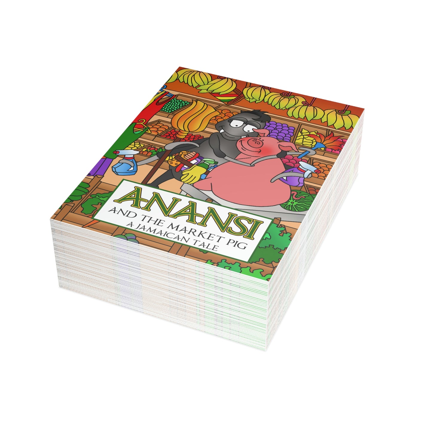 Anansi and the Market Pig Greeting Card Bundles (envelopes not included)