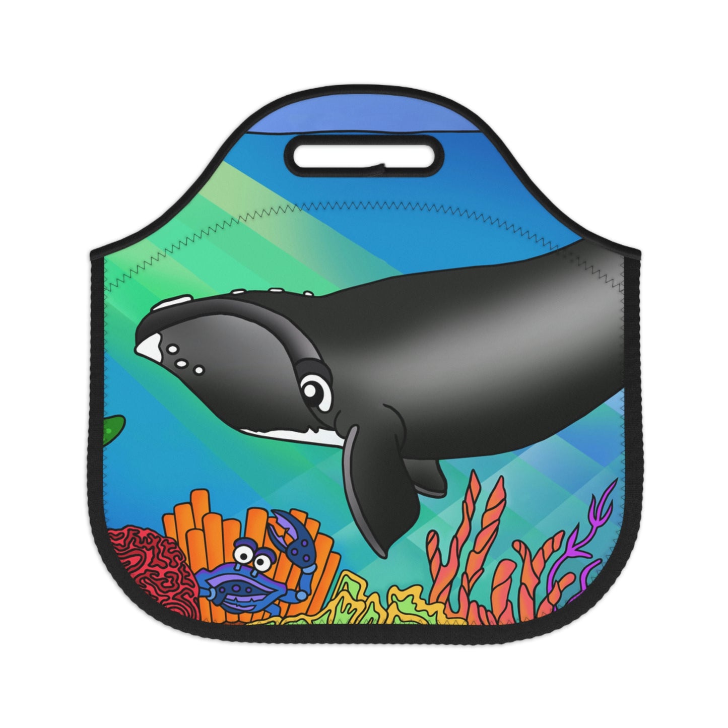 Gray Whale Neoprene Lunch Bag