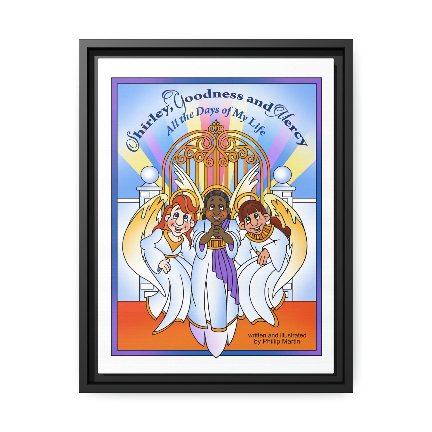 Shirley, Goodness, and Mercy Matte Canvas, Black Frame