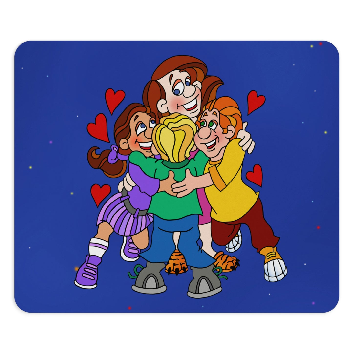 Triple Gratitude with Assorted Monsters Rectangle Mouse Pad