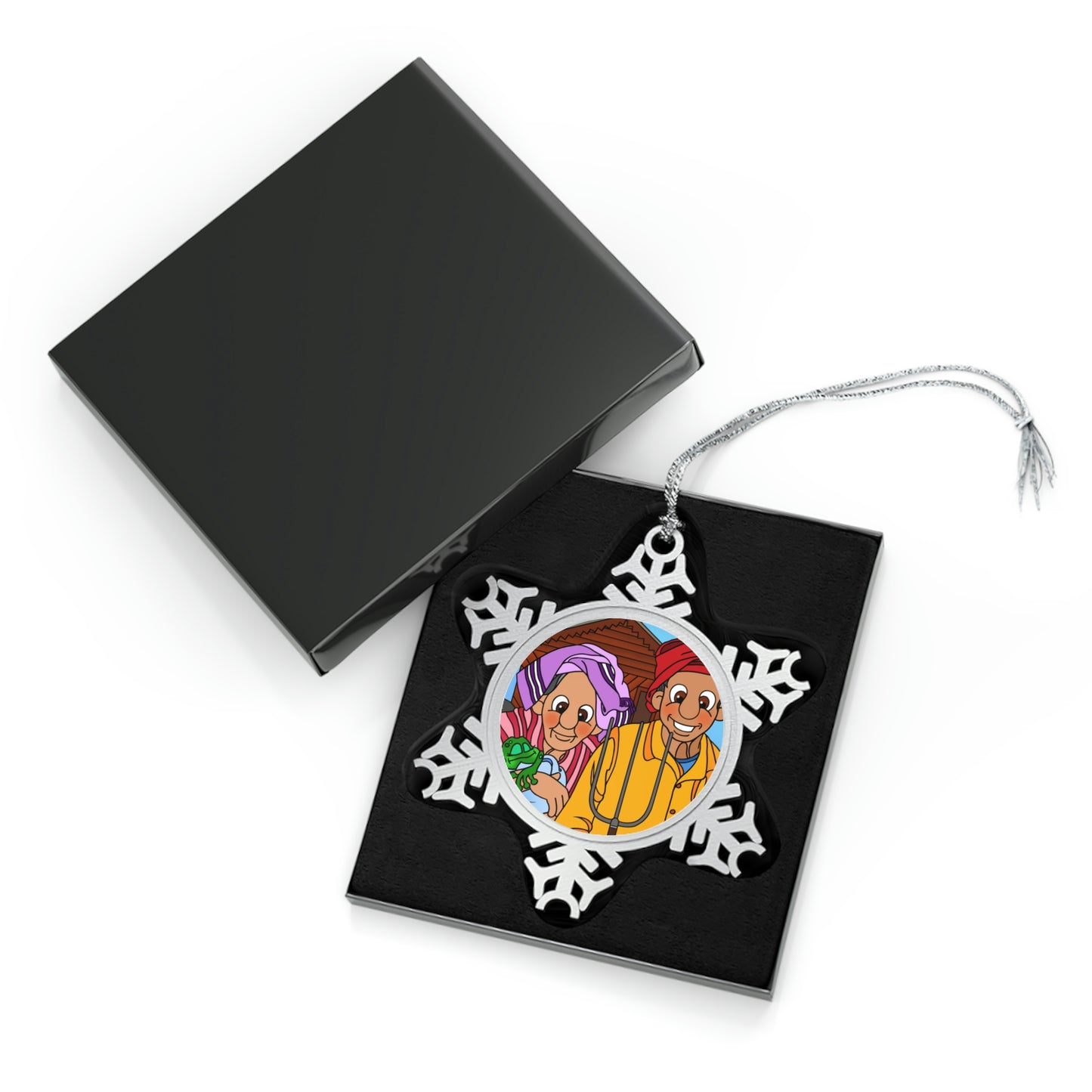 The Frog Princess Pewter Snowflake Ornament