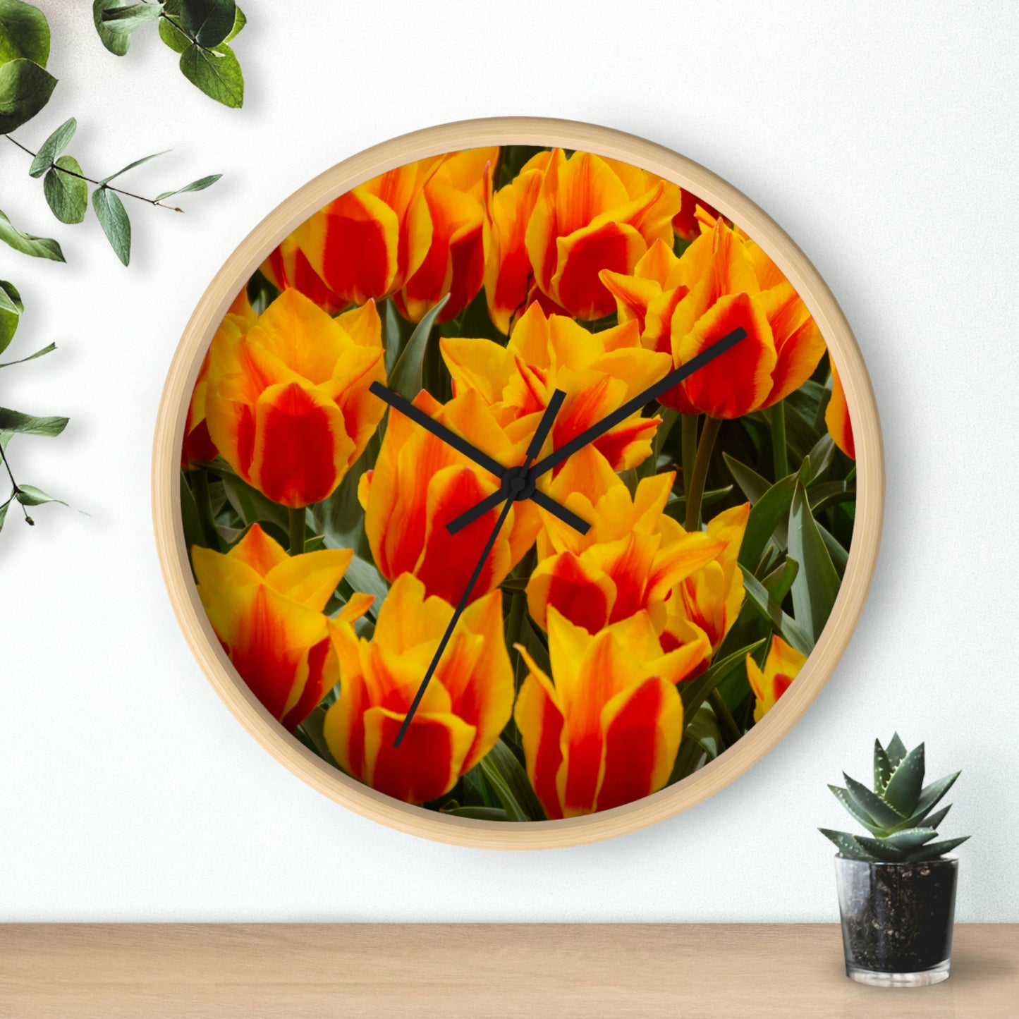 Flowers 18 Wall Clock