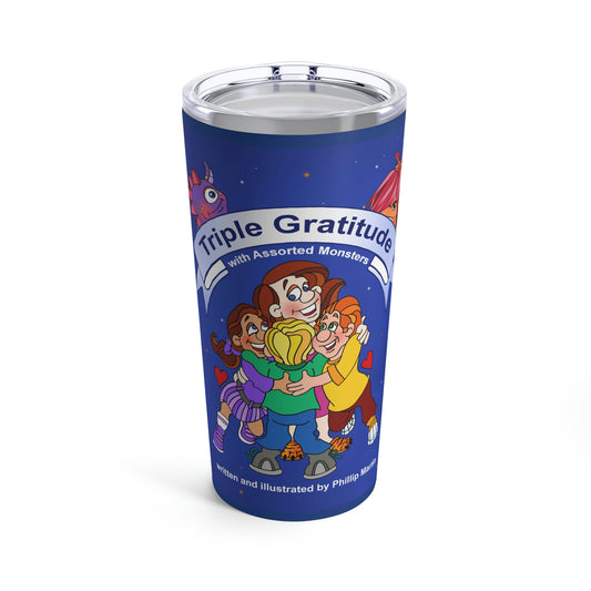 Triple Gratitude with Assorted Monsters Tumbler 20oz