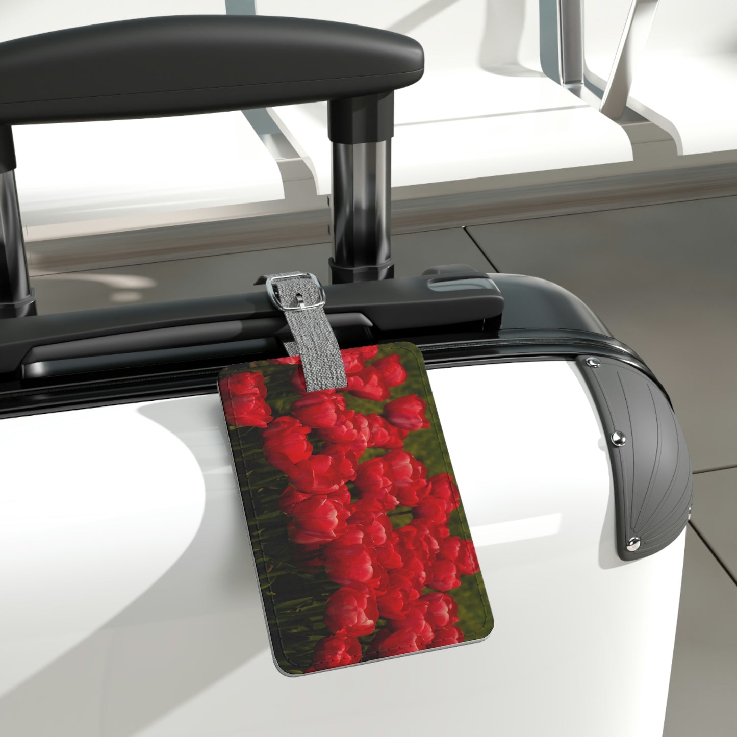 Flowers 22 Saffiano Polyester Luggage Tag, Rectangle