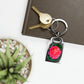 Flowers 08 Rectangle Photo Keyring