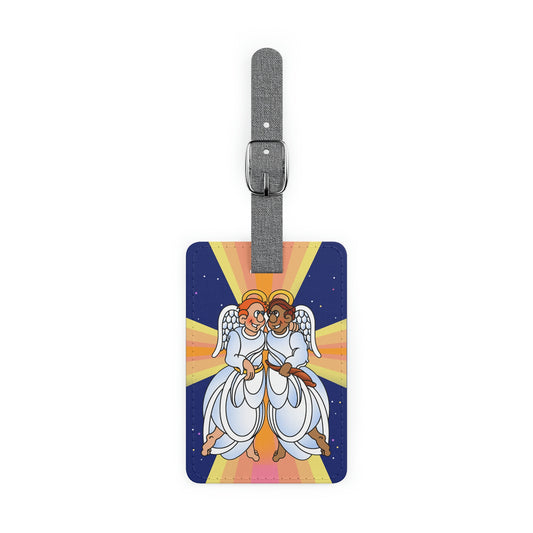Hark and Harold Angel Sing Saffiano Polyester Luggage Tag, Rectangle
