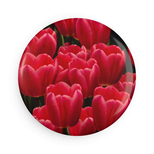 Flowers 24 Button Magnet, Round (1 & 10 pcs)