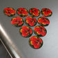 Flowers 12 Button Magnet, Round (1 & 10 pcs)