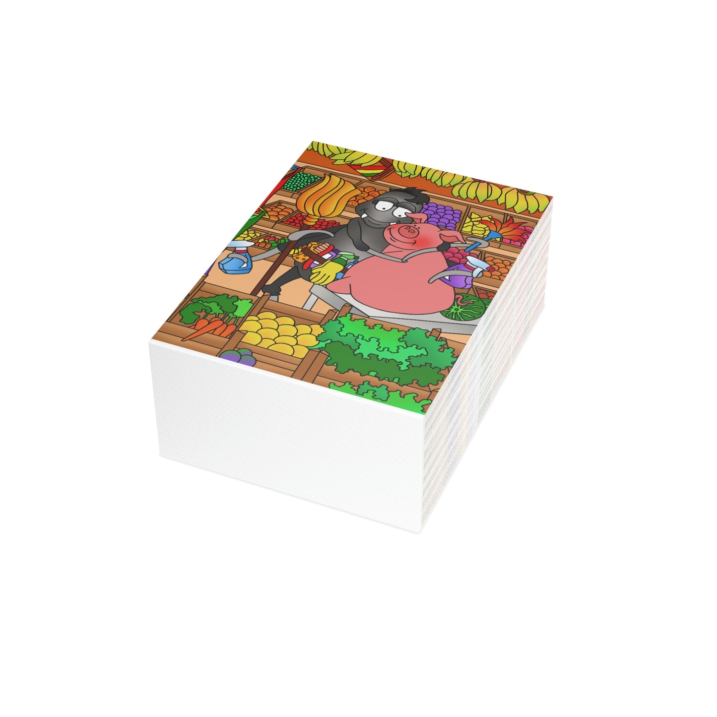 Anansi and the Market Pig Greeting Cards (1, 10, 30, and 50pcs)