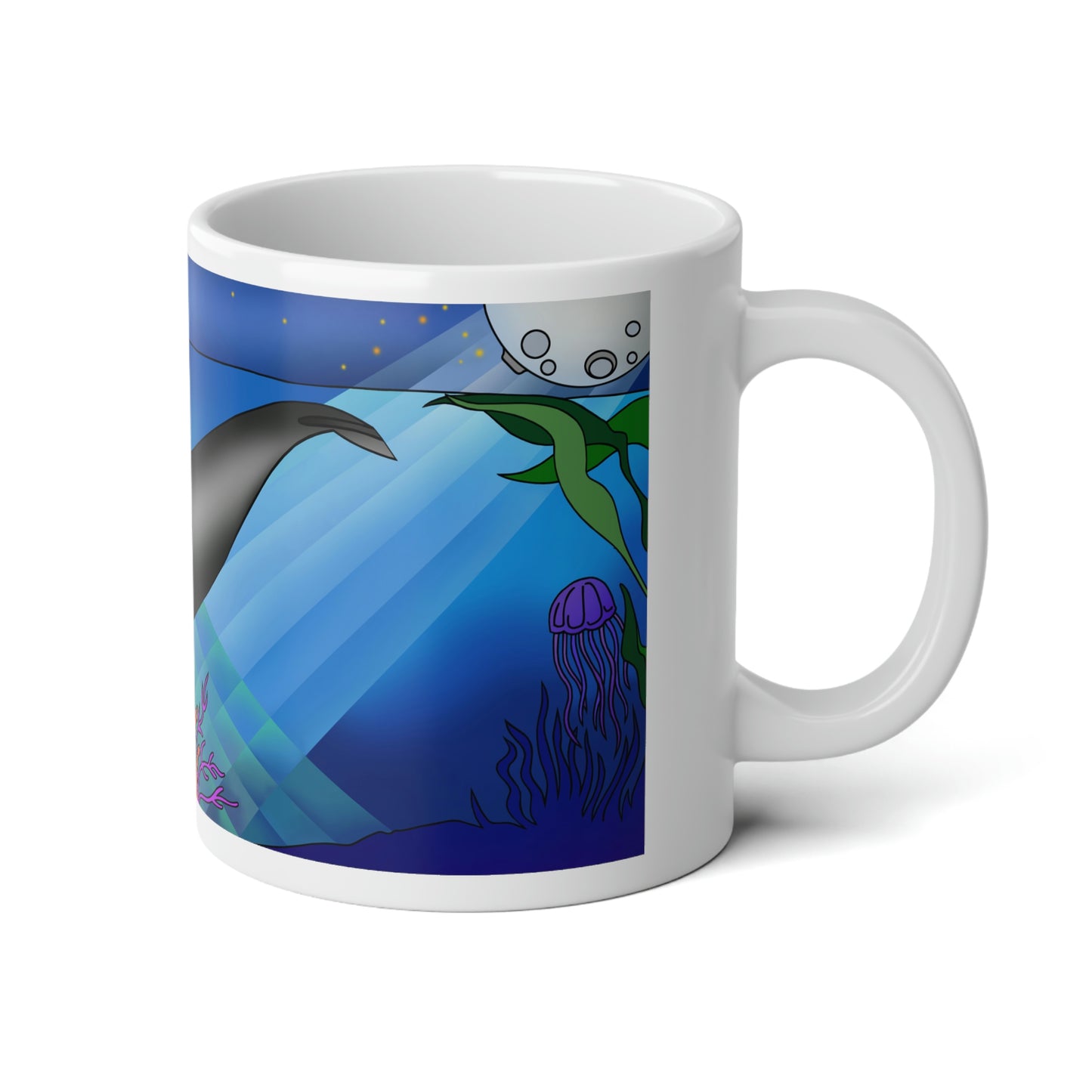 Gray Whale Jumbo Mug, 20oz