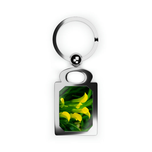 Flowers 33 Rectangle Photo Keyring