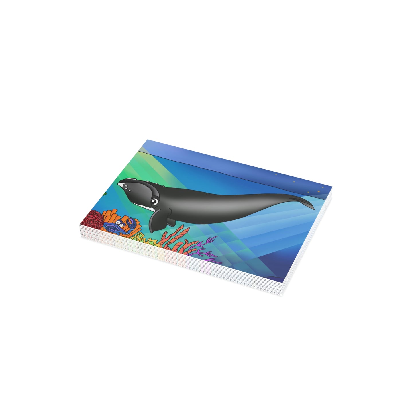 Gray Whale Greeting Cards (1, 10, 30, and 50pcs)