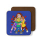 Triple Gratitude with Assorted Monsters Hardboard Back Coaster