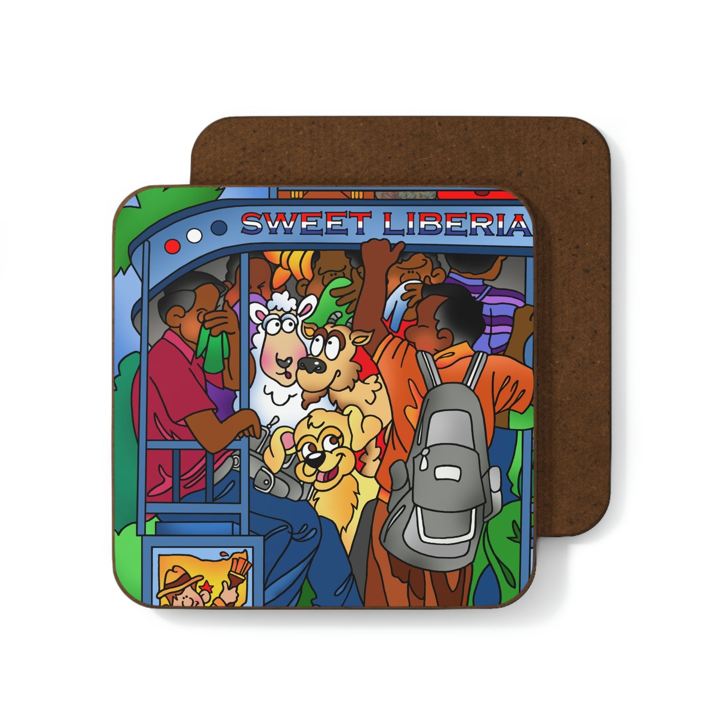 Once Upon West Africa! Hardboard Back Coaster