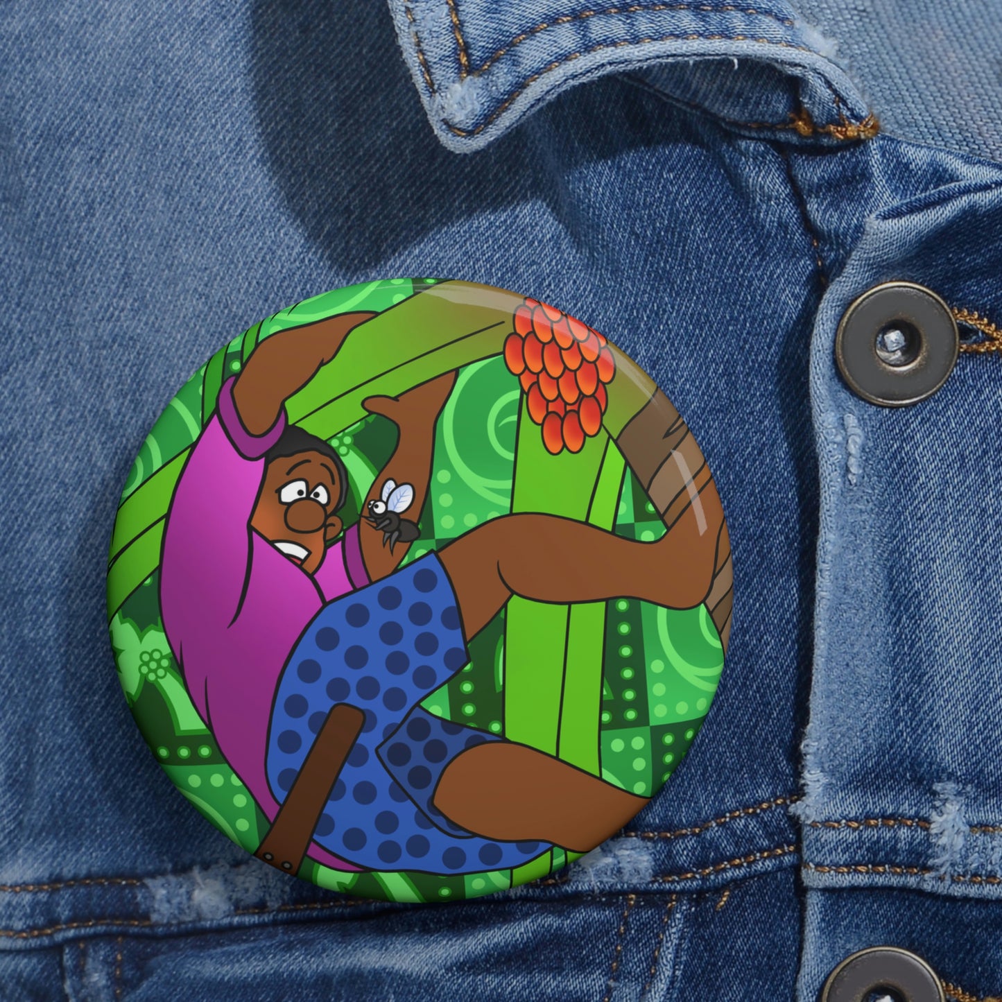 A Fowl Chain of Events! Custom Pin Buttons