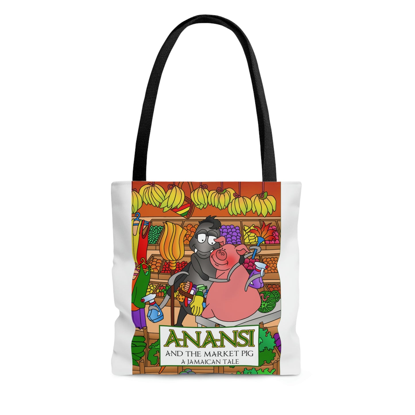 Anansi and the Market Pig AOP Tote Bag