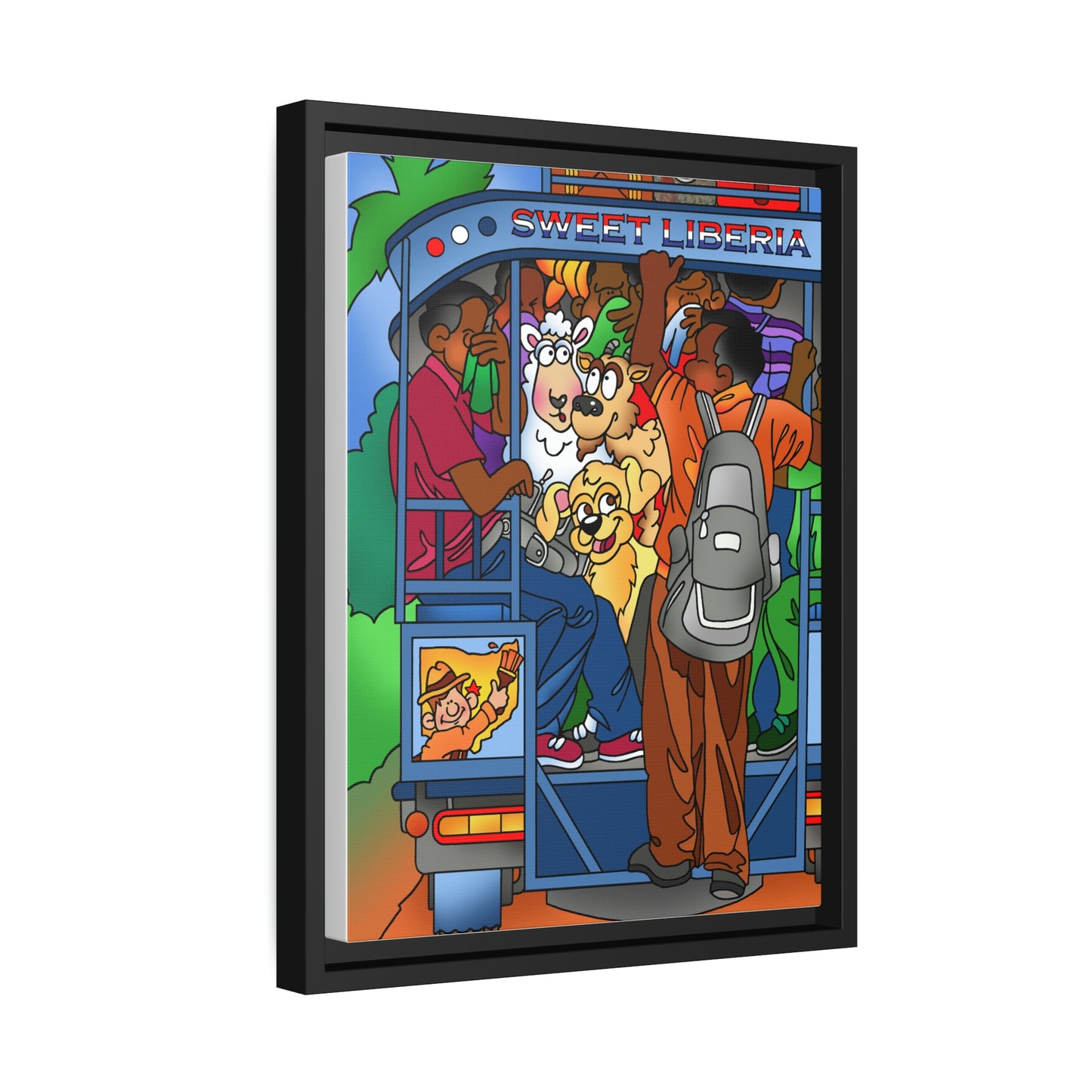 Once Upon West Africa! Matte Canvas, Black Frame