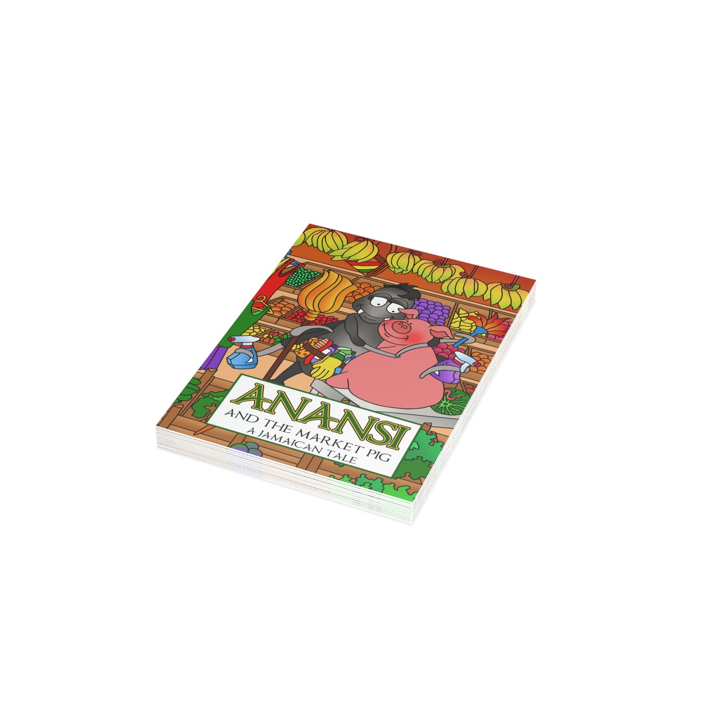 Anansi and the Market Pig Greeting Card Bundles (envelopes not included)