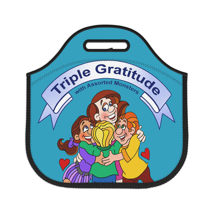 Triple Gratitude with Assorted Monsters Neoprene Lunch Bag