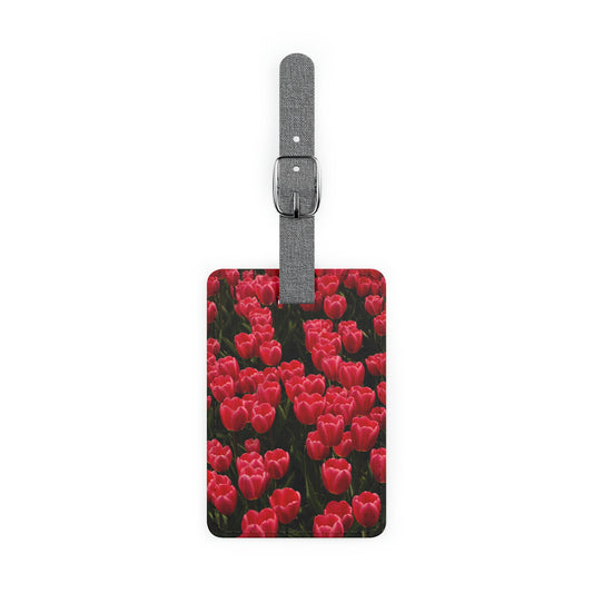 Flowers 24 Saffiano Polyester Luggage Tag, Rectangle