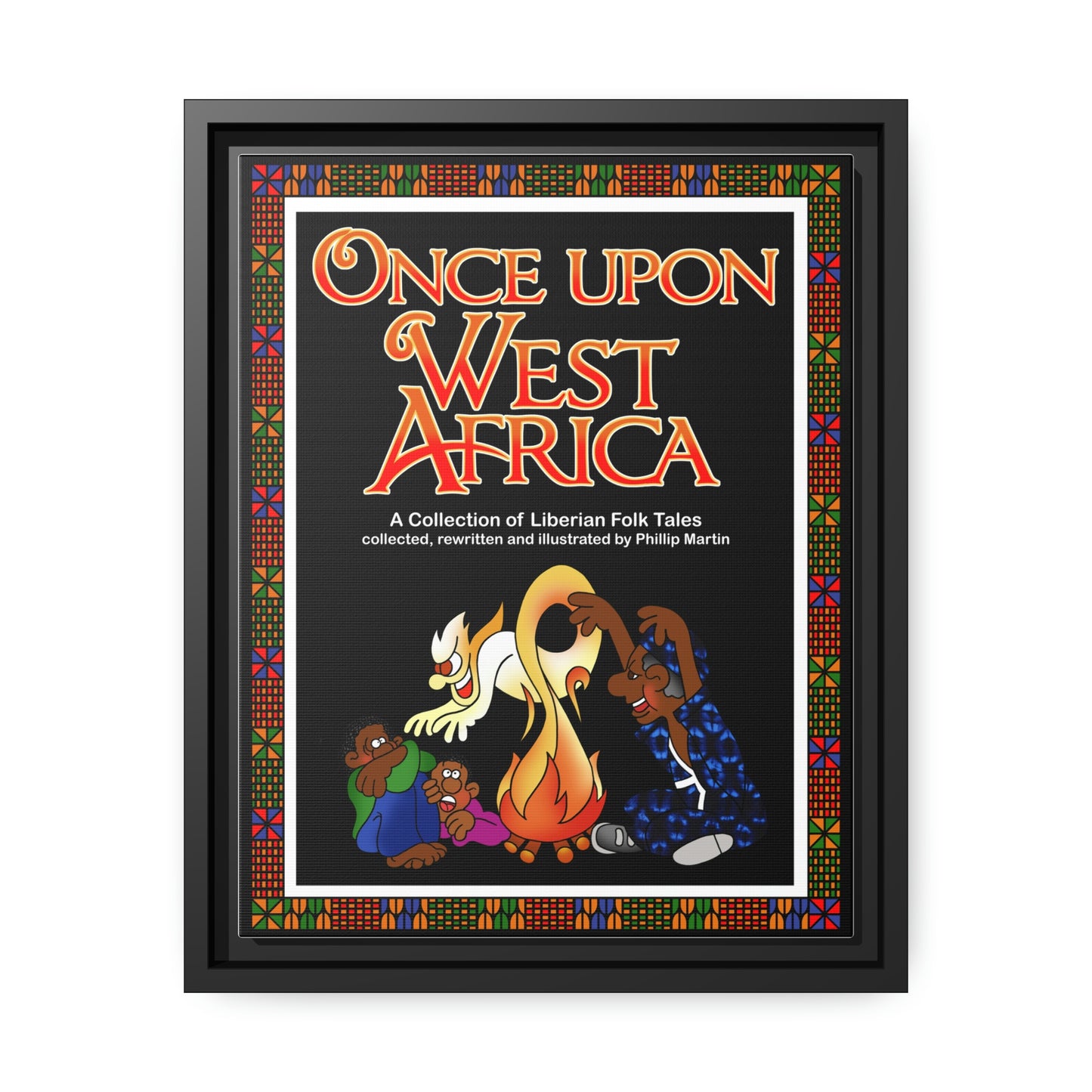 Once Upon West Africa!! Matte Canvas, Black Frame