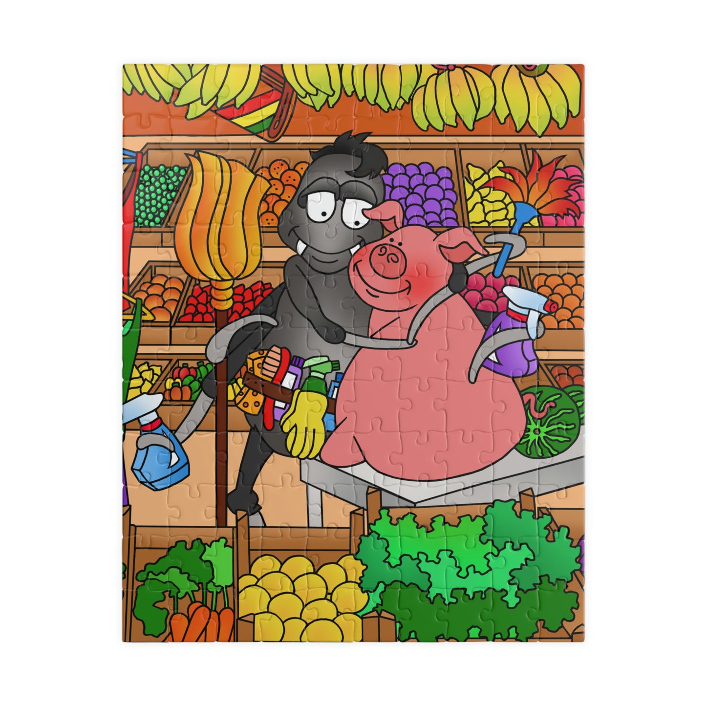 Anansi and the Market Pig Puzzle (110, 252, 500, 1014-piece)