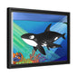 Orcas Matte Canvas, Black Frame