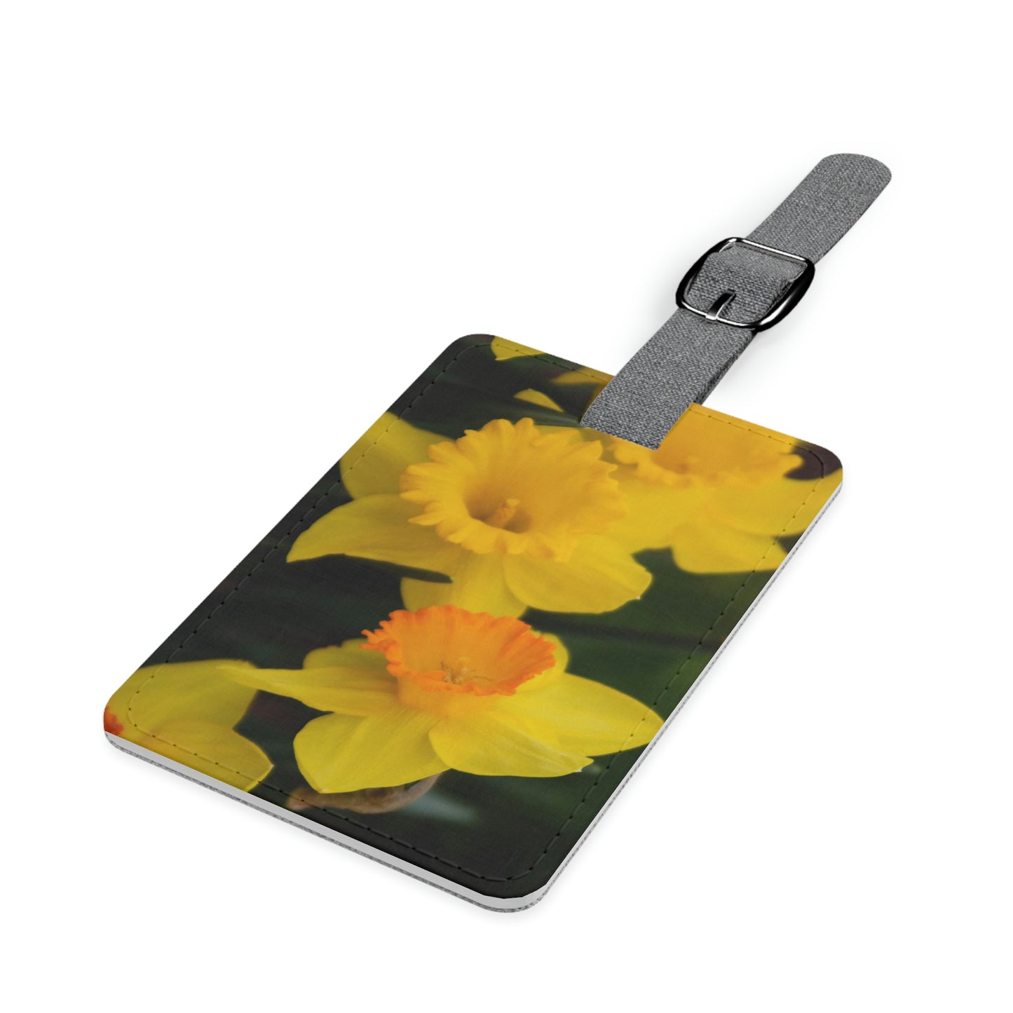 Flowers 10 Saffiano Polyester Luggage Tag, Rectangle