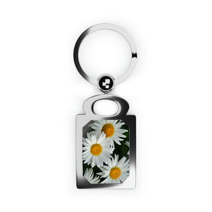 Flowers 01 Rectangle Photo Keyring