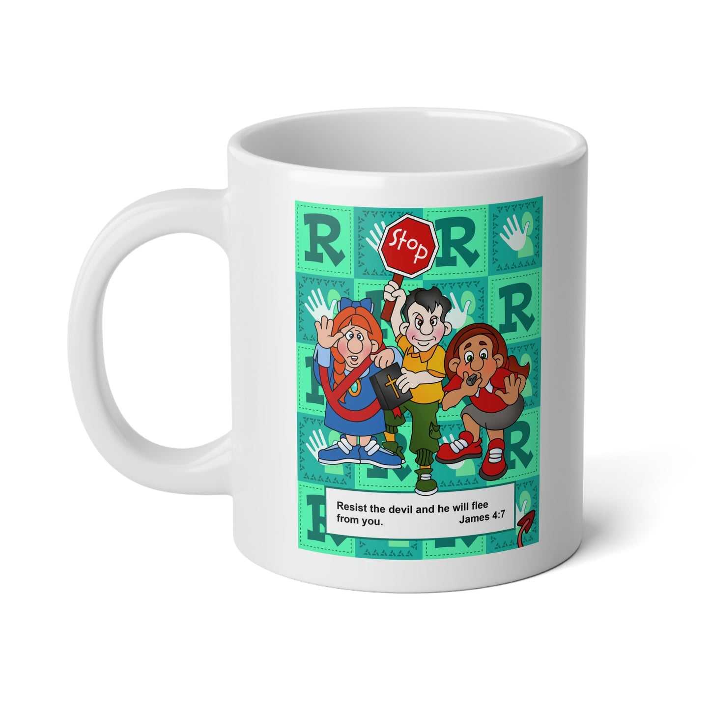 The Bible as Simple as ABC R Jumbo Mug, 20oz