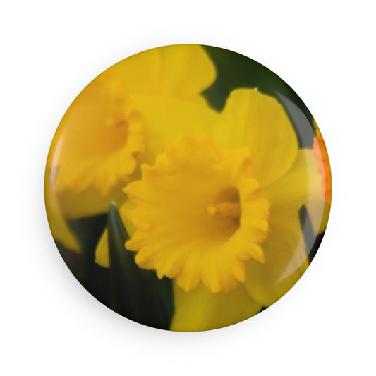 Flowers 10 Button Magnet, Round (1 & 10 pcs)