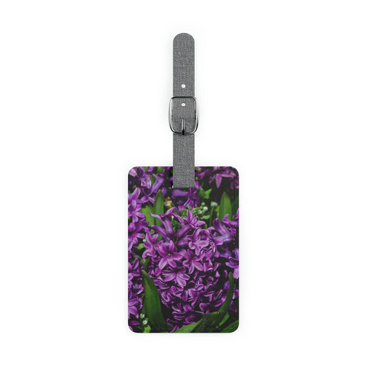 Flowers 21 Saffiano Polyester Luggage Tag, Rectangle