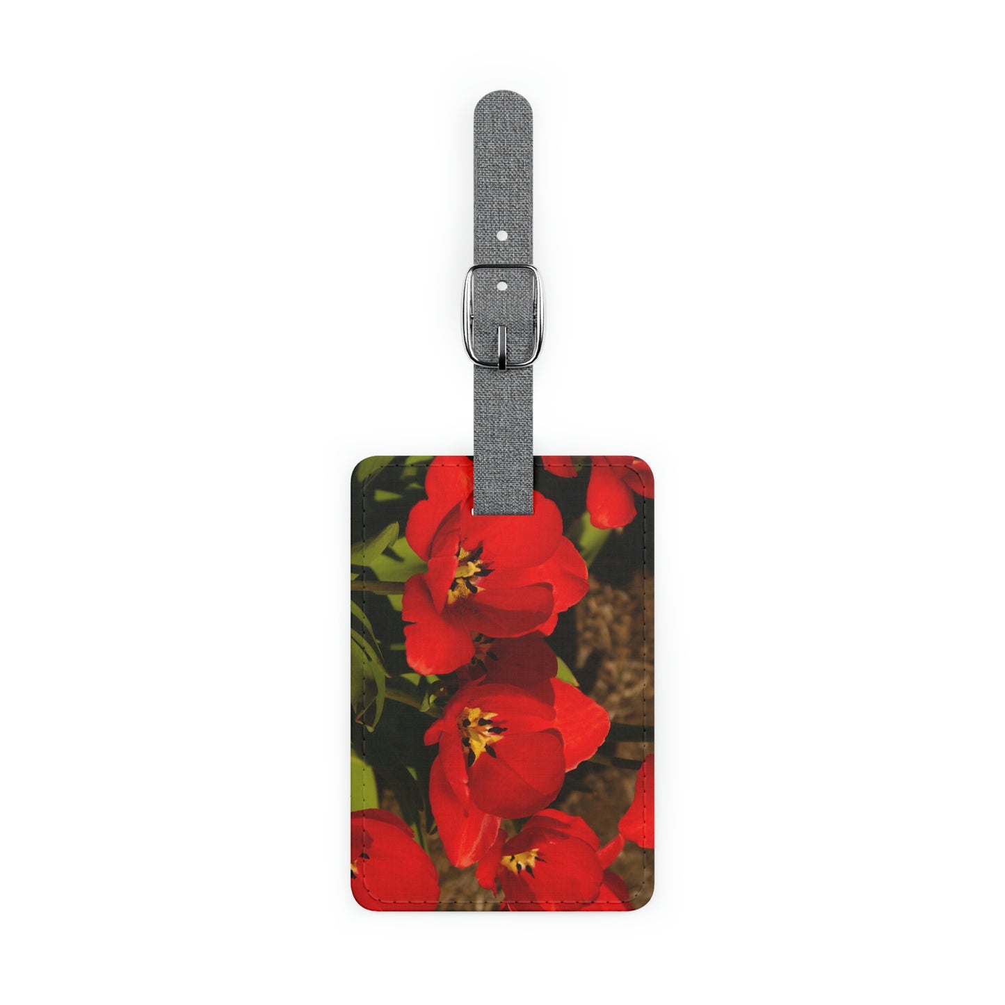 Flowers 05 Saffiano Polyester Luggage Tag, Rectangle