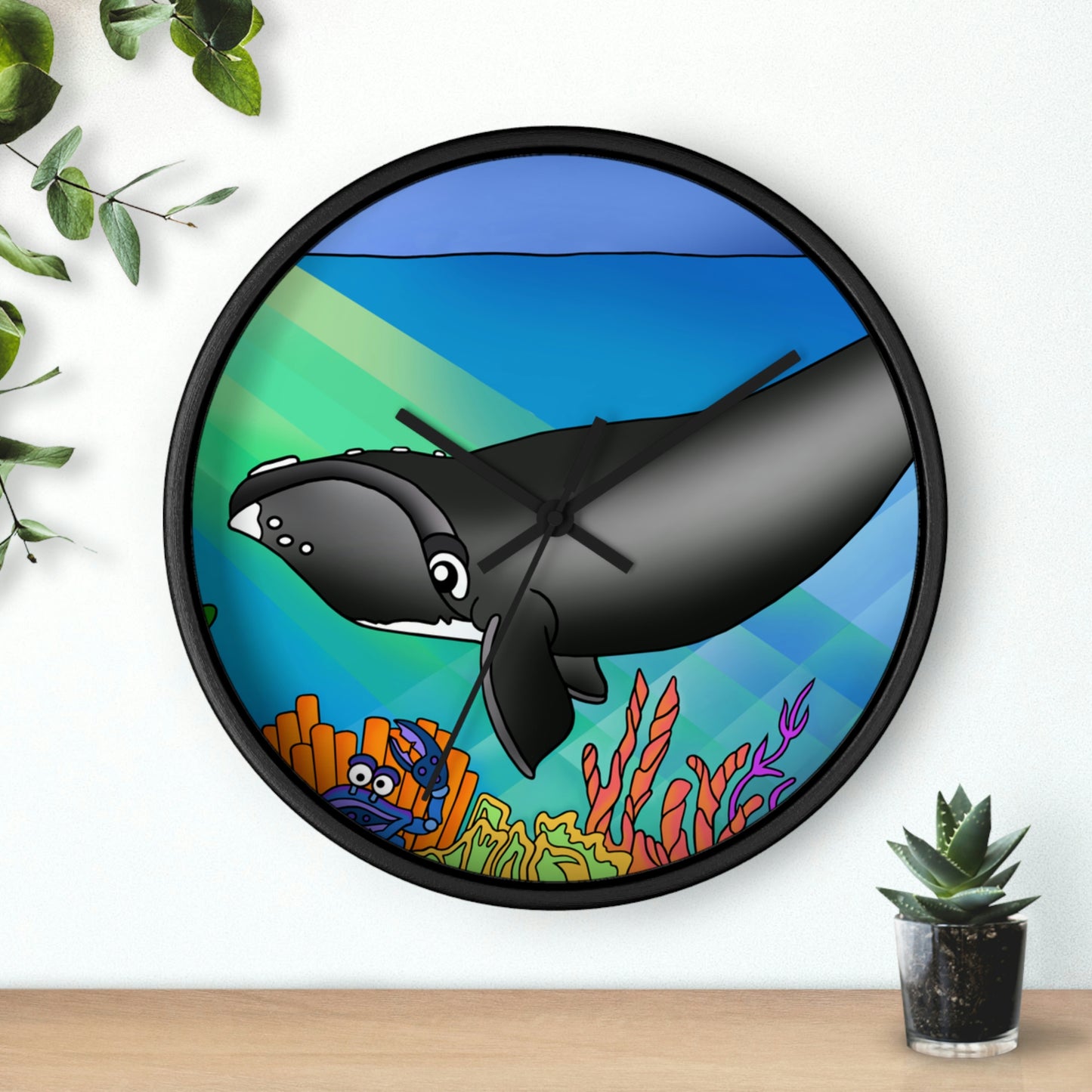 Gray Whale Wall Clock
