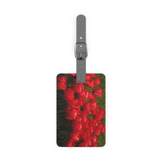 Flowers 22 Saffiano Polyester Luggage Tag, Rectangle