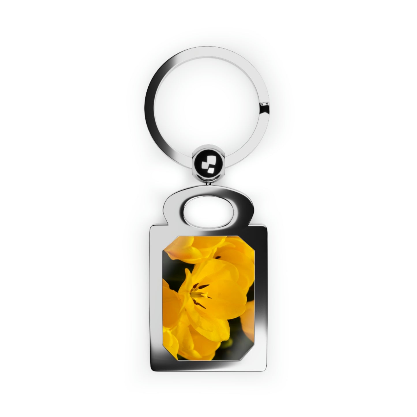 Flowers 16 Rectangle Photo Keyring