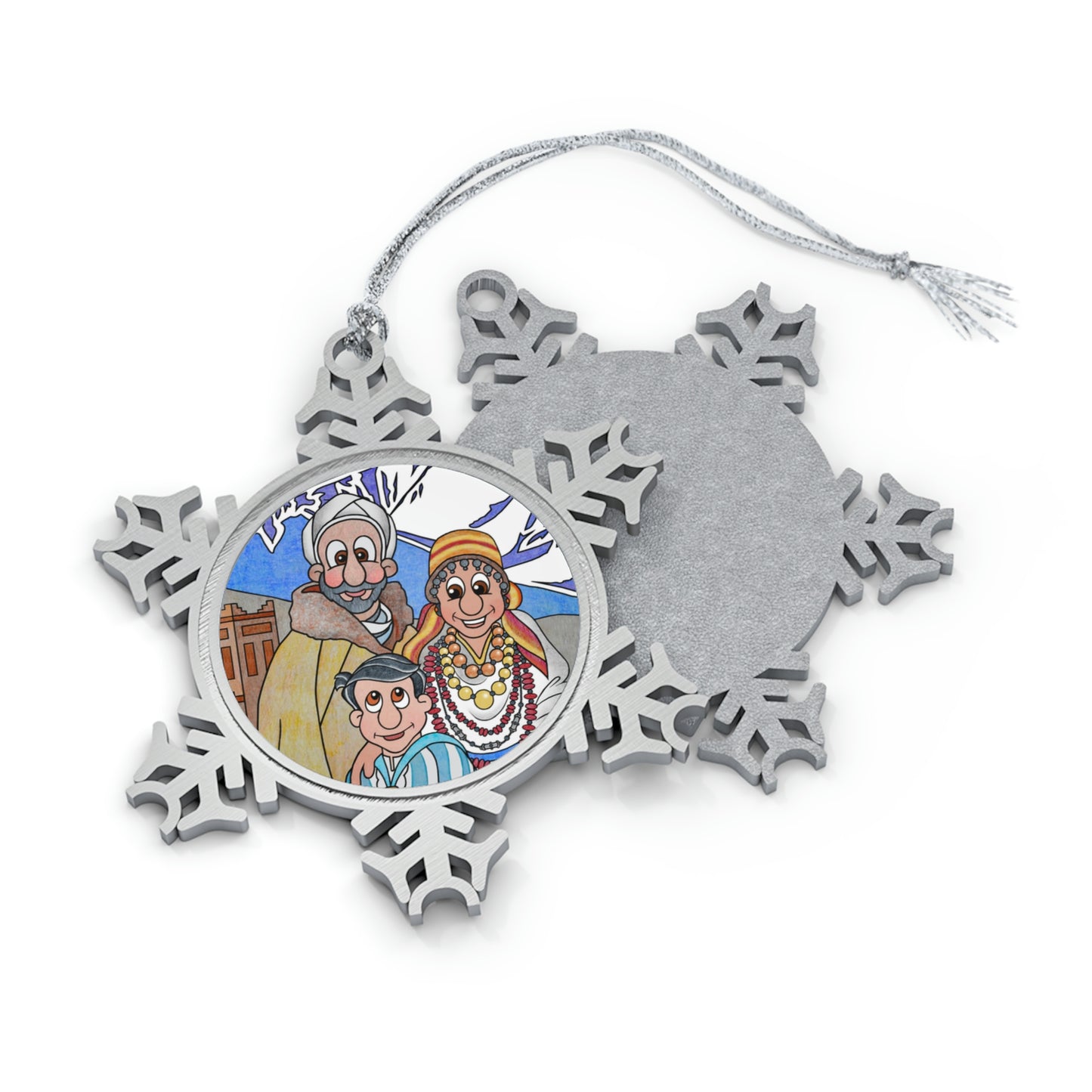 The Stone at the Door Pewter Snowflake Ornament