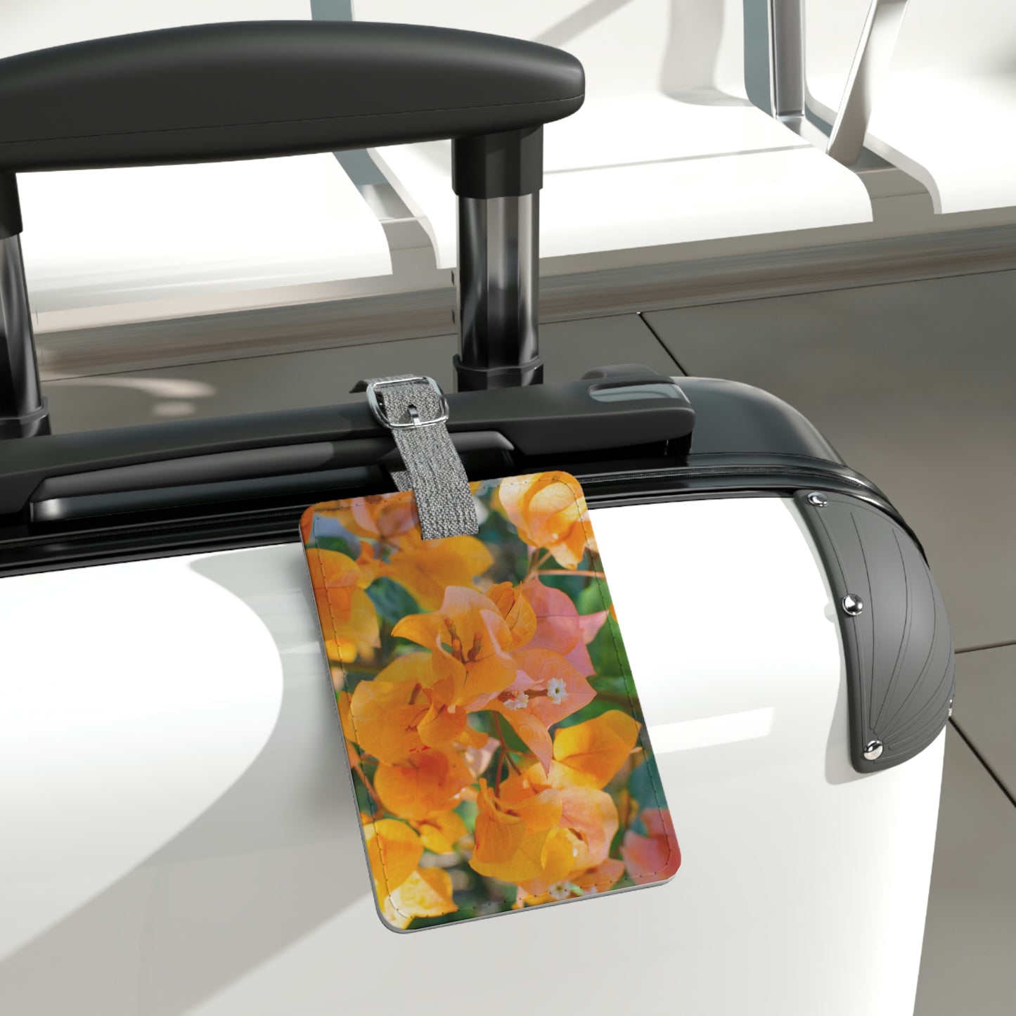 Flowers 29 Saffiano Polyester Luggage Tag, Rectangle