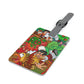 The Half Rooster! Saffiano Polyester Luggage Tag, Rectangle