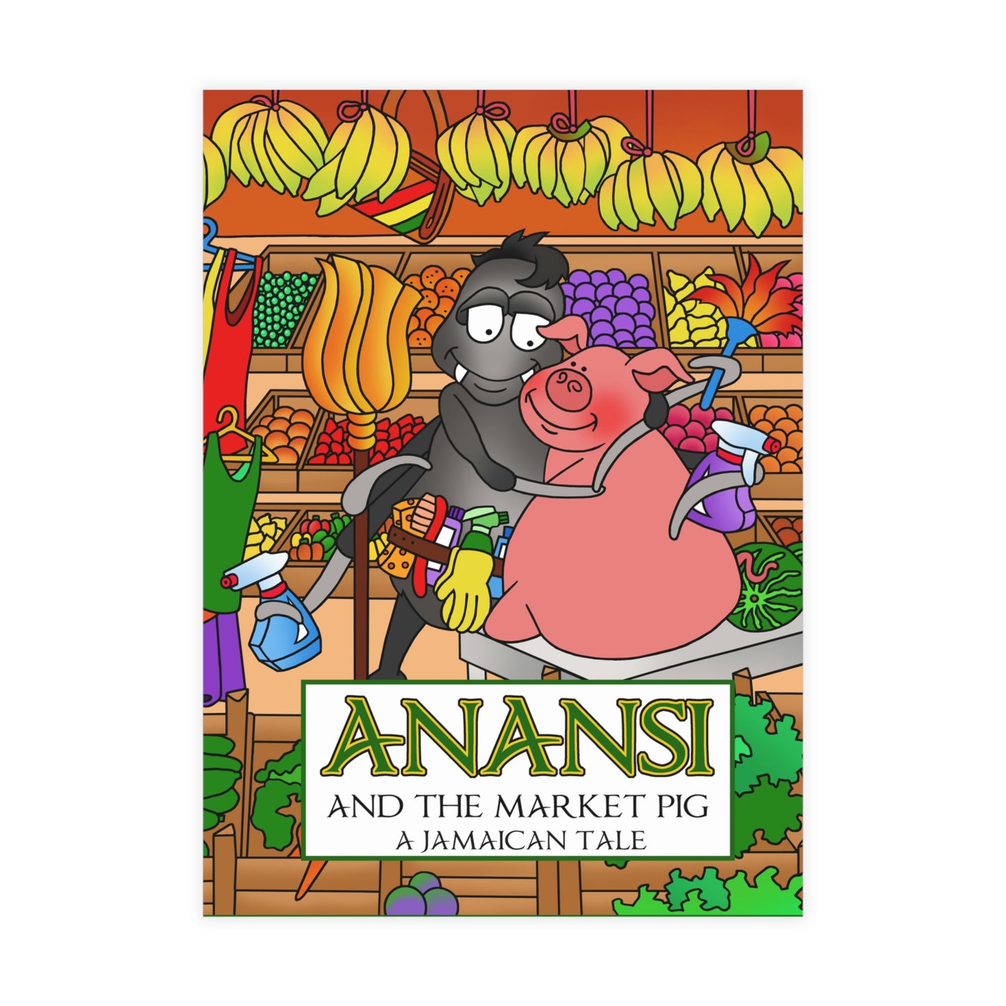 Anansi and the Market Pig Greeting Card Bundles (envelopes not included)