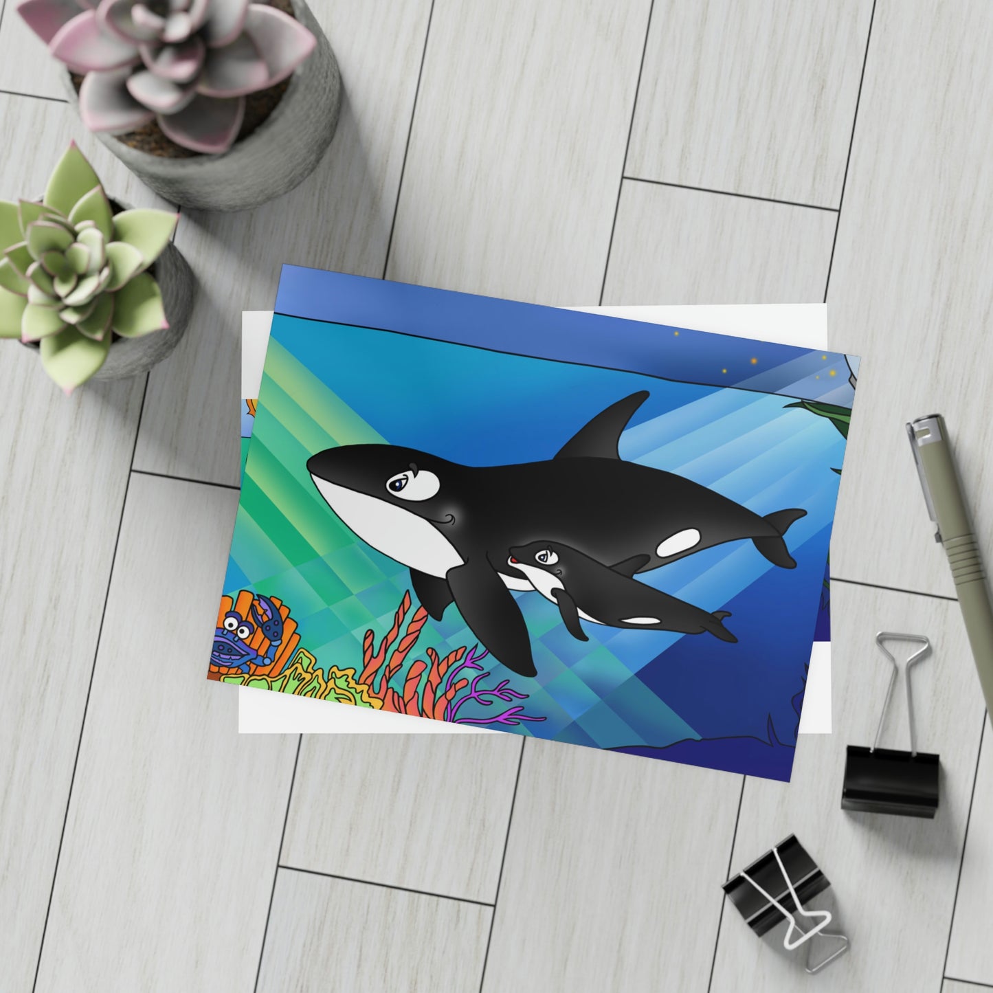 Orcas Greeting Card Bundles (envelopes not included)