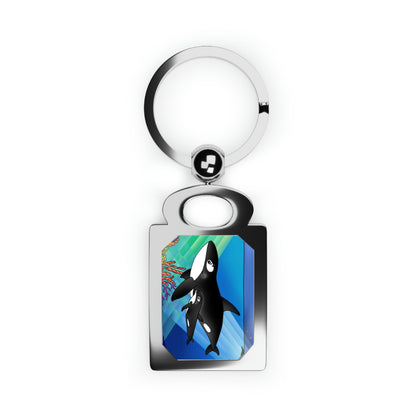 Orcas Rectangle Photo Keyring