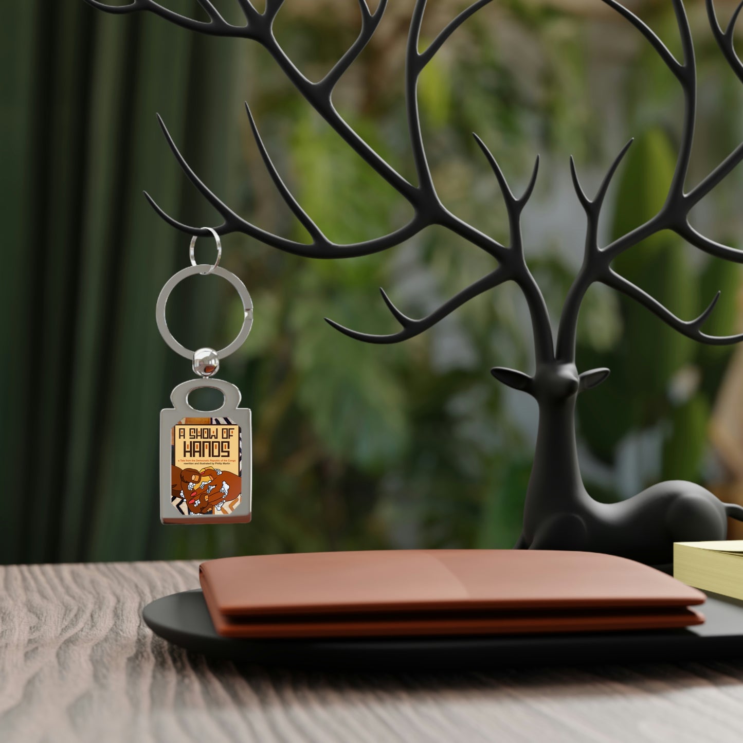 A Show of Hands Rectangle Photo Keyring