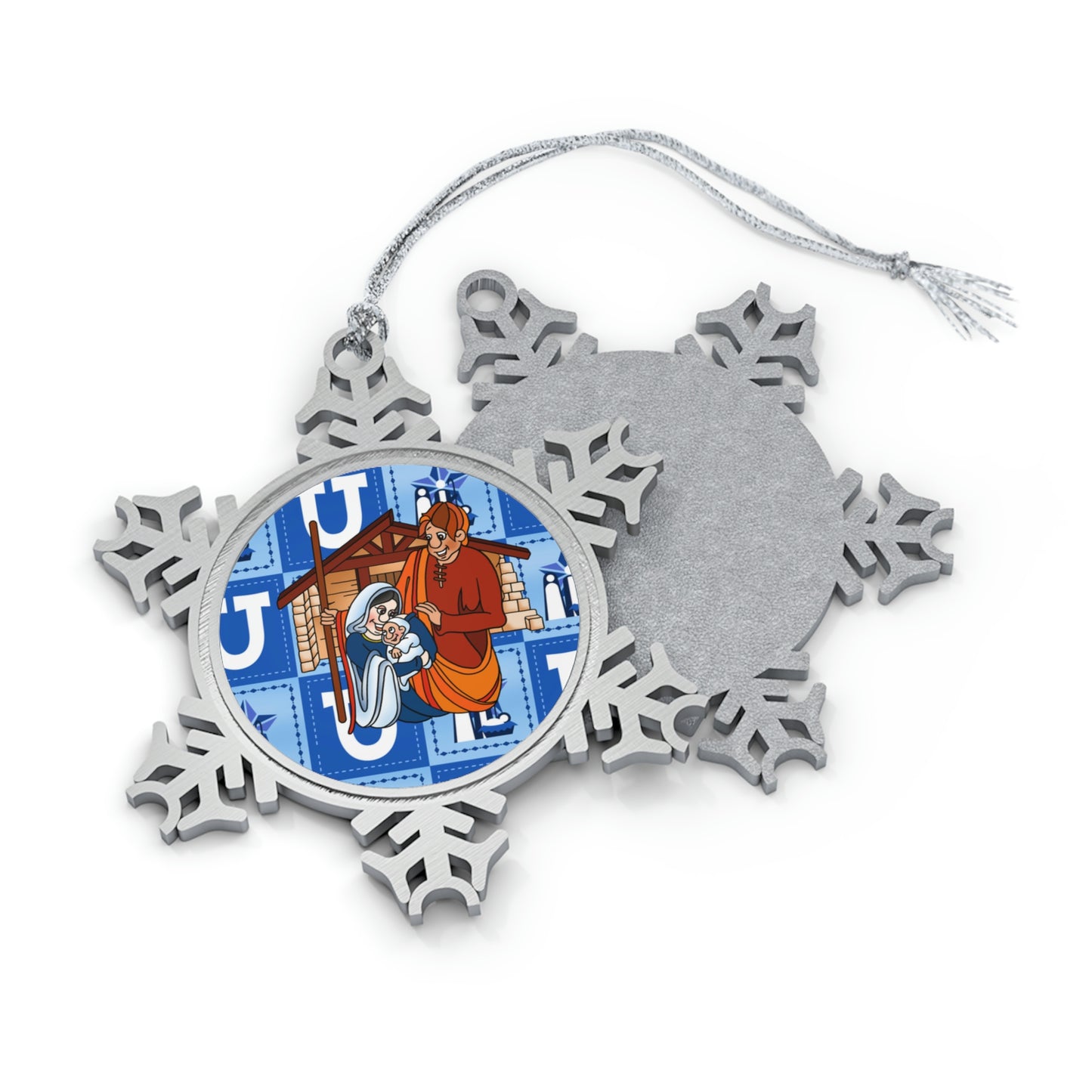 The Bible as Simple as ABC U Pewter Snowflake Ornament