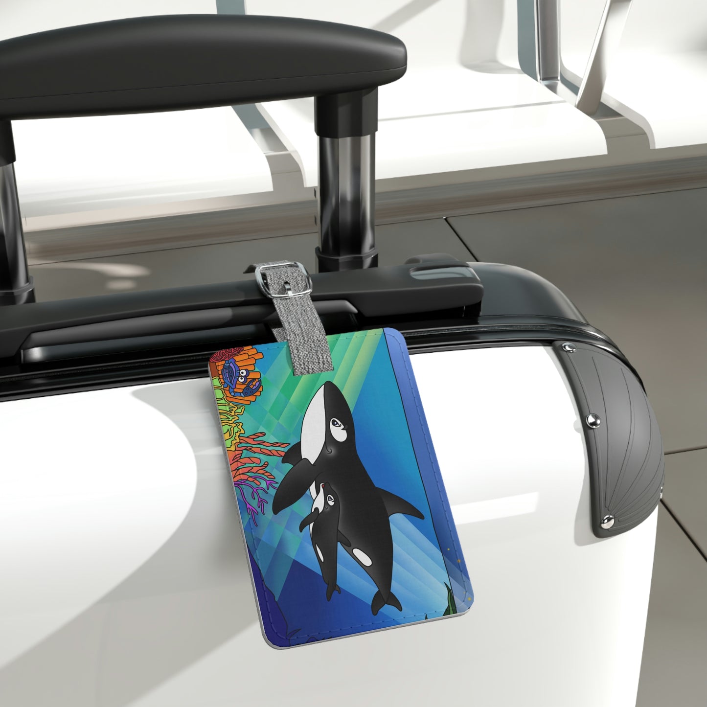 Orcas Saffiano Polyester Luggage Tag, Rectangle