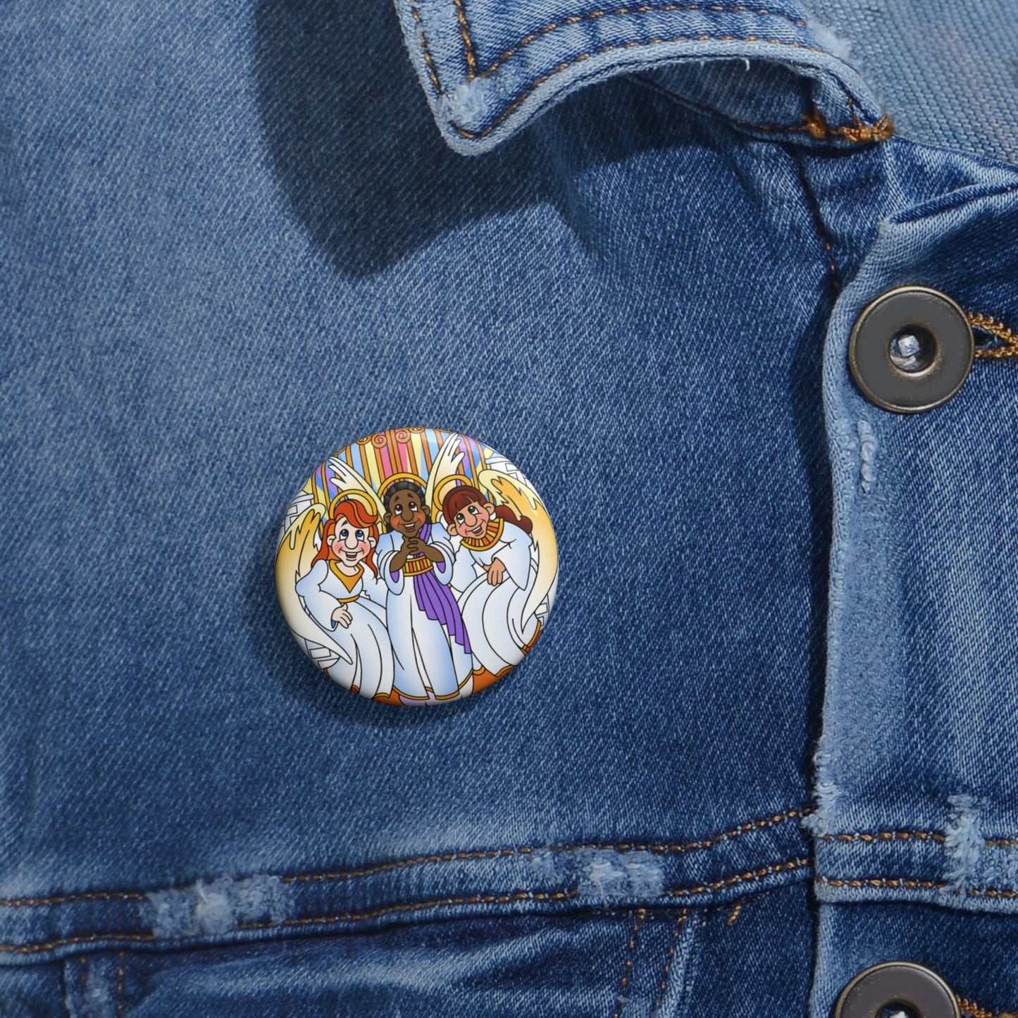 Shirley, Goodness, and Mercy Custom Pin Buttons