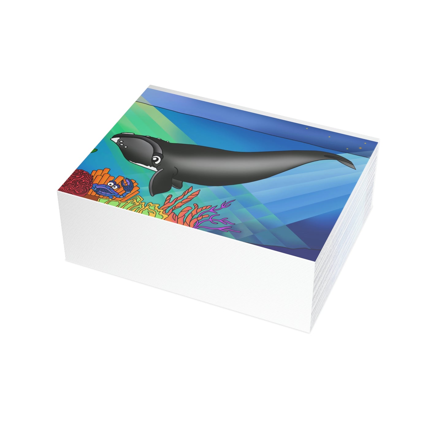 Gray Whale Greeting Cards (1, 10, 30, and 50pcs)